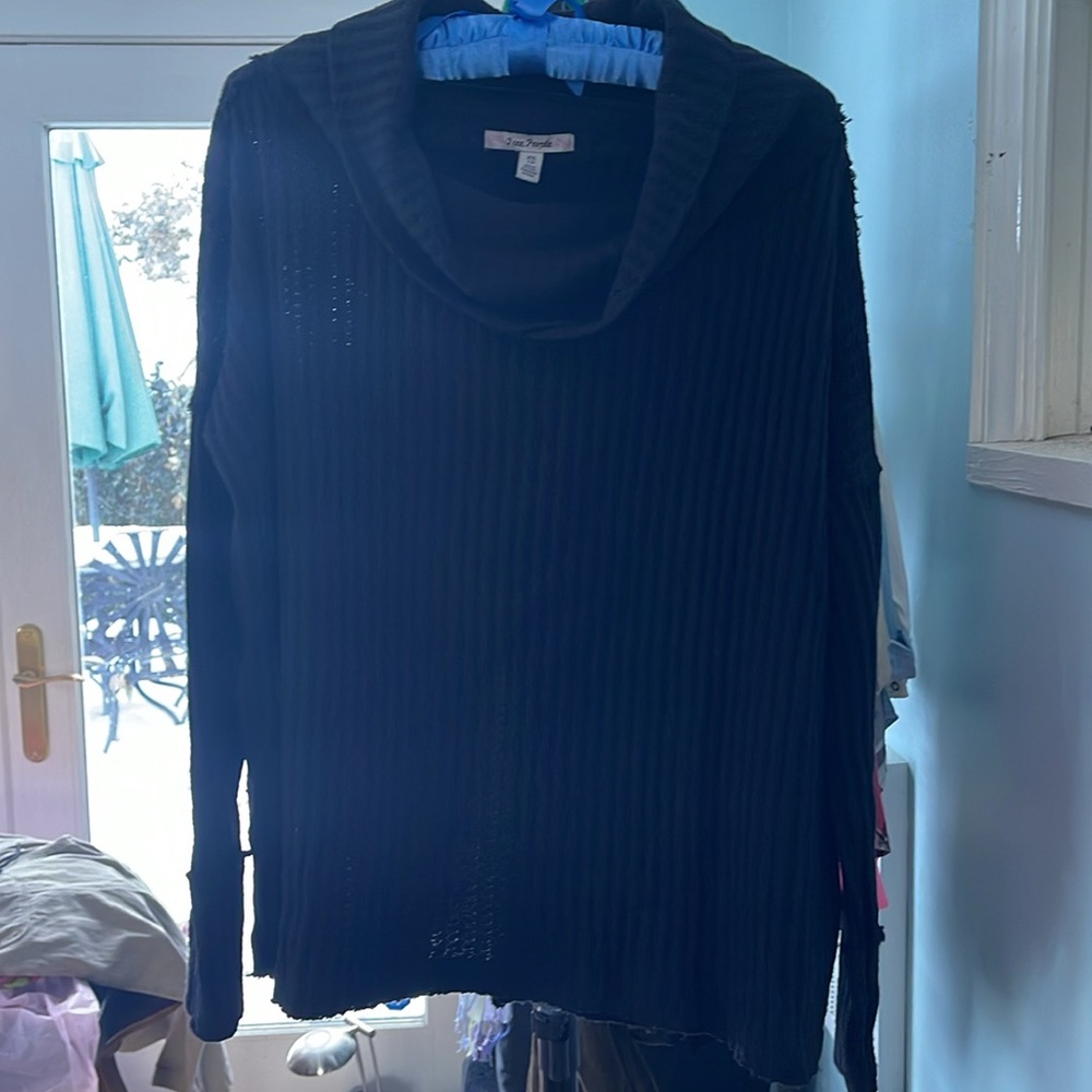Free People Black Knit Top XS